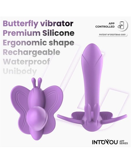 wingy butterfly vibrator with app lavender