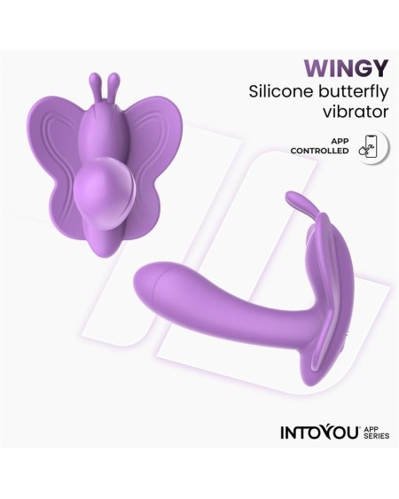 wingy butterfly vibrator with app lavender