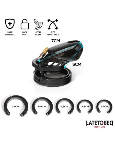 chastity penis cage court noir