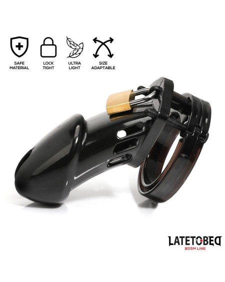 chastity penis cage long noir