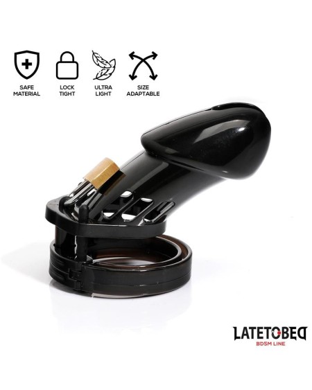 chastity penis cage long noir