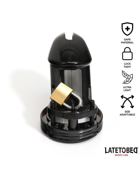 chastity penis cage long noir