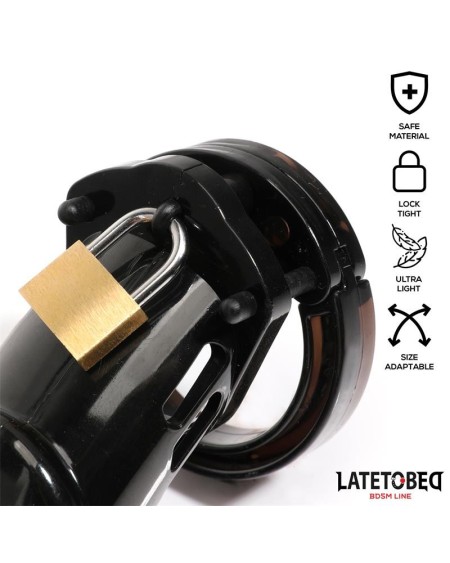 chastity penis cage long noir