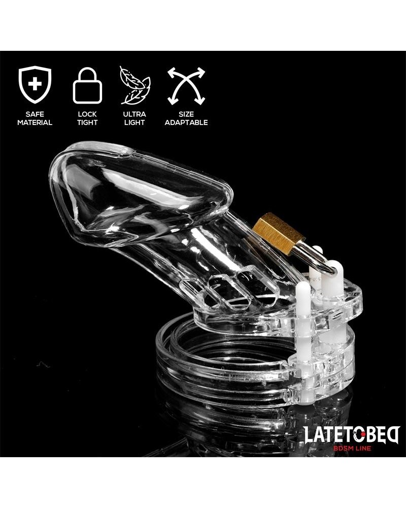 chastity penis cage long clear