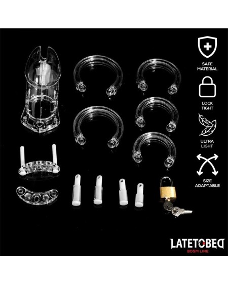 chastity penis cage long clear