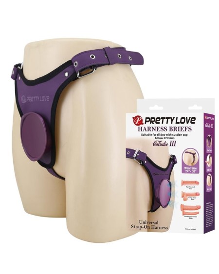 caludio iii universal strapon harness violet