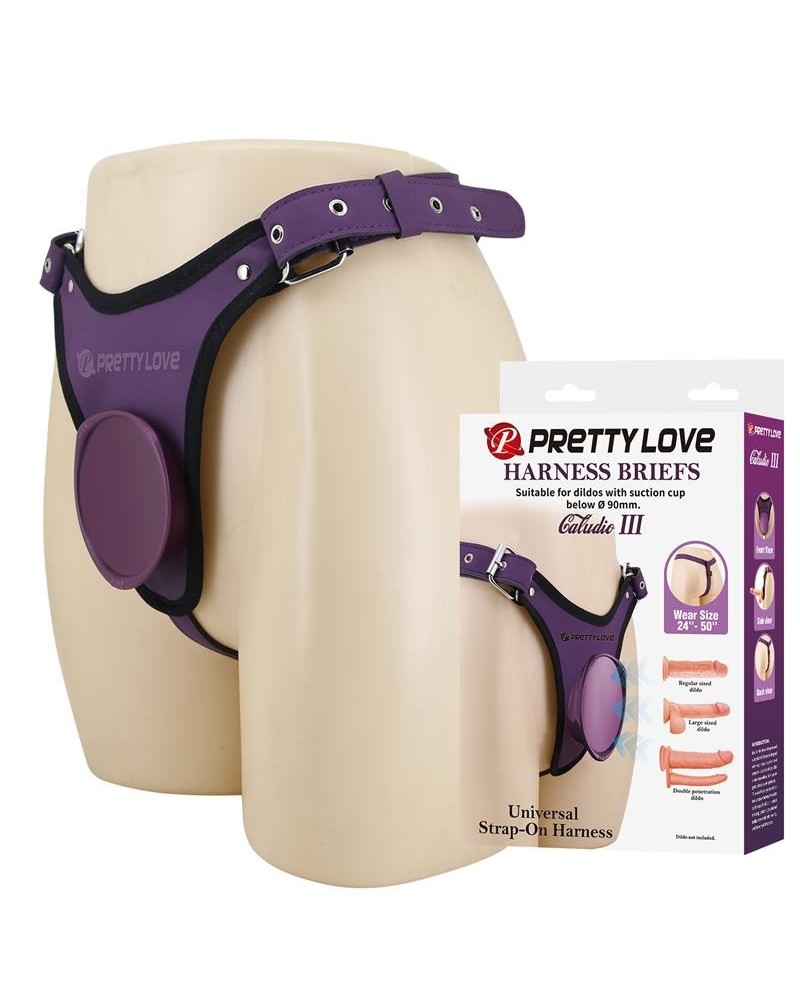 caludio iii universal strapon harness violet