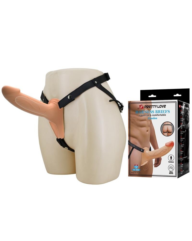 london universal strapon harness with hollow dildo 6.6