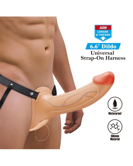 london universal strapon harness with hollow dildo 6.6