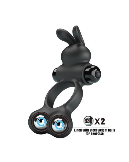 yusuf vibrant penis ring with steel beads 2x33gr