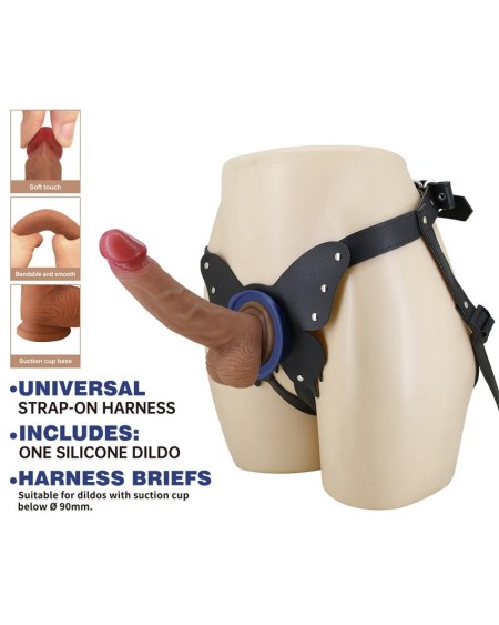 wells universal strap-on harness with dildo