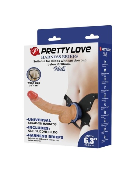 wells universal strap-on harness with dildo