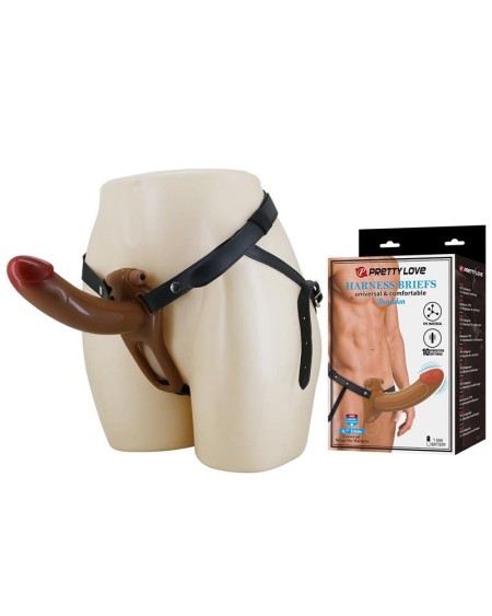 bradden universal strap on with vibrant hollow dildo 6.7