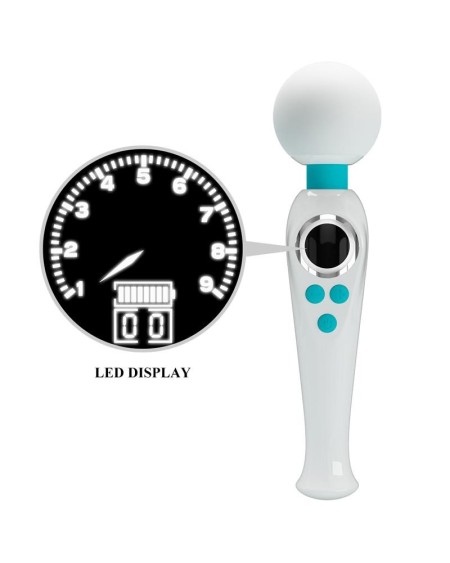 skyler massager wand with digital screen white