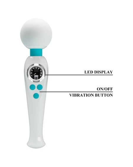 skyler massager wand with digital screen white