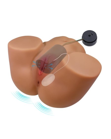 masturbator with vibration, ventouse effect and voice 5.5 cm