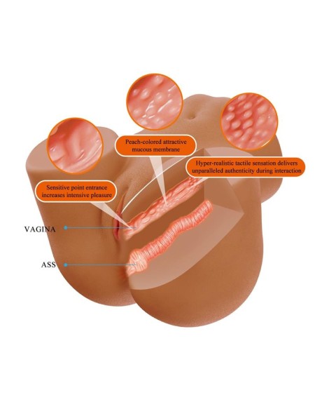masturbator with vibration, ventouse efect and voice 11 kg