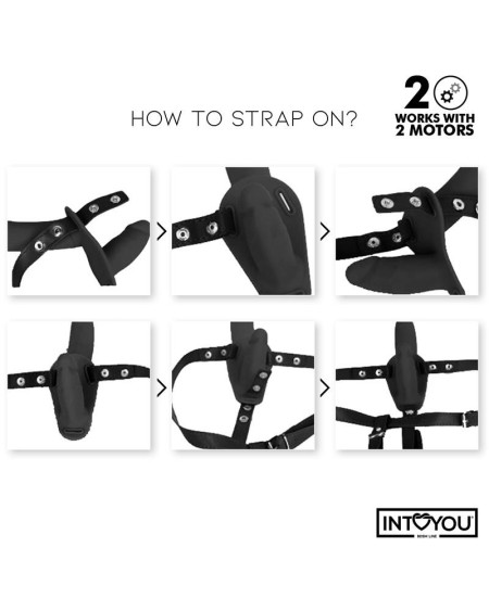 jordan strap-on with double vibrant dildo and remote