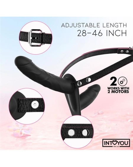 jordan strap-on with double vibrant dildo and remote