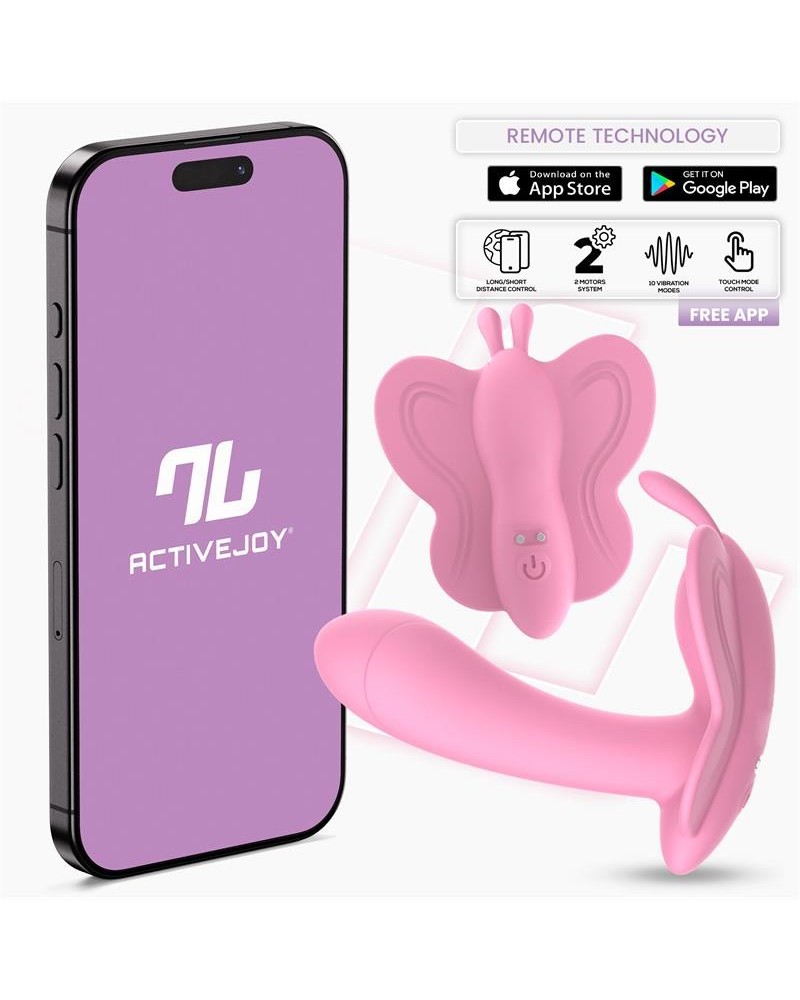wingy butterfly vibrator with app rose
