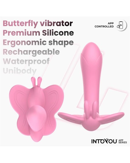wingy butterfly vibrator with app rose