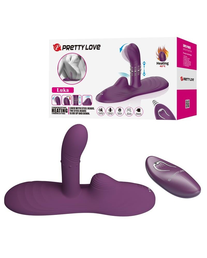 luka seat with vibrator, finger, heat effect and rotating beads
