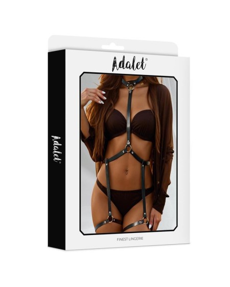 greta vegan leather body harness one size