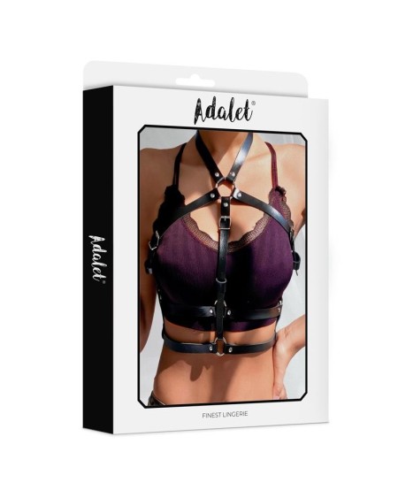 elva vegan leather chest harness one size