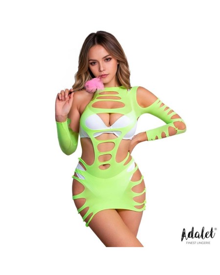 willow hollow-out dress yellow fluor one size