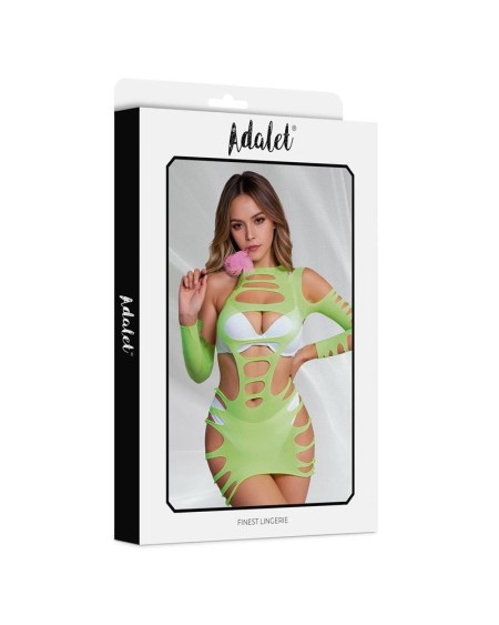 willow hollow-out dress yellow fluor one size