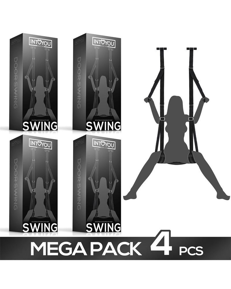 pack de 4 adjustable door swing with legs support and seat