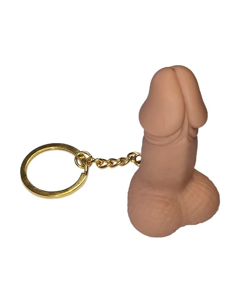 rigide rubber penis-shaped keychain