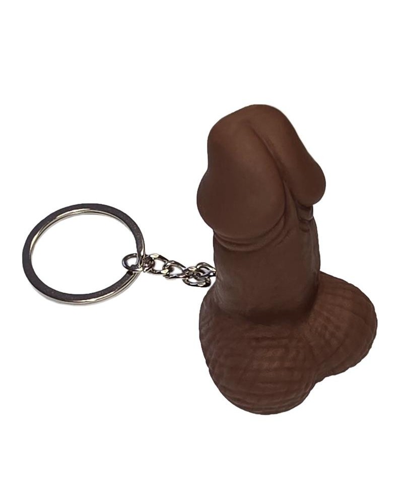 rigide rubber penis-shaped keychain