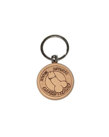 penis shaped wooden keychain