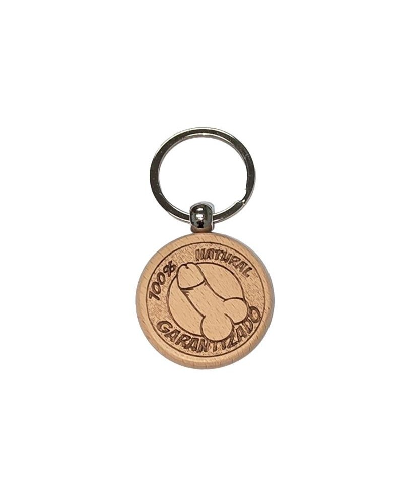 penis shaped wooden keychain