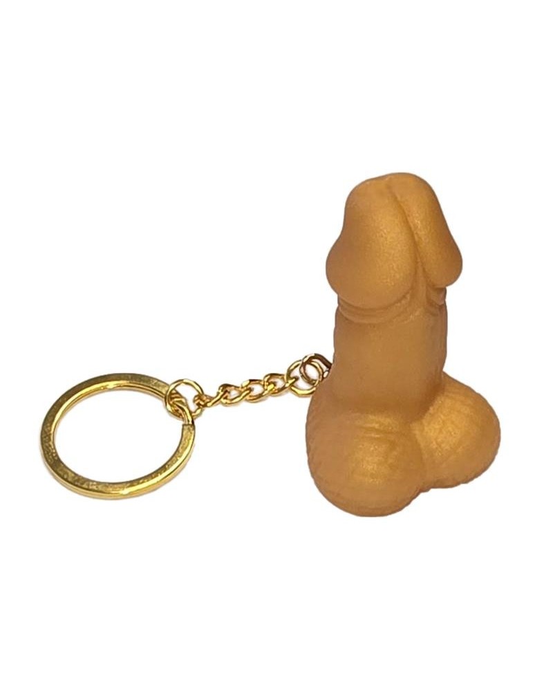 penis-shaped whistle keychain gold