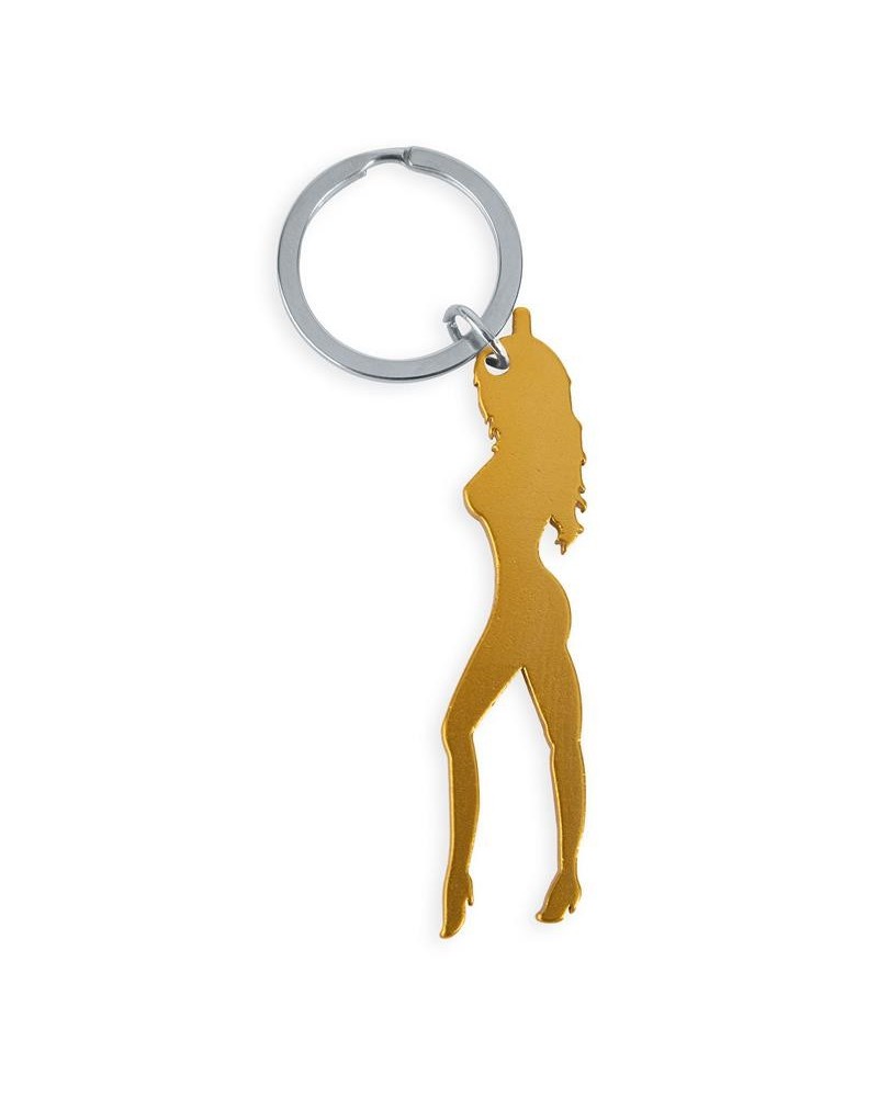 women's keychain with opener golden