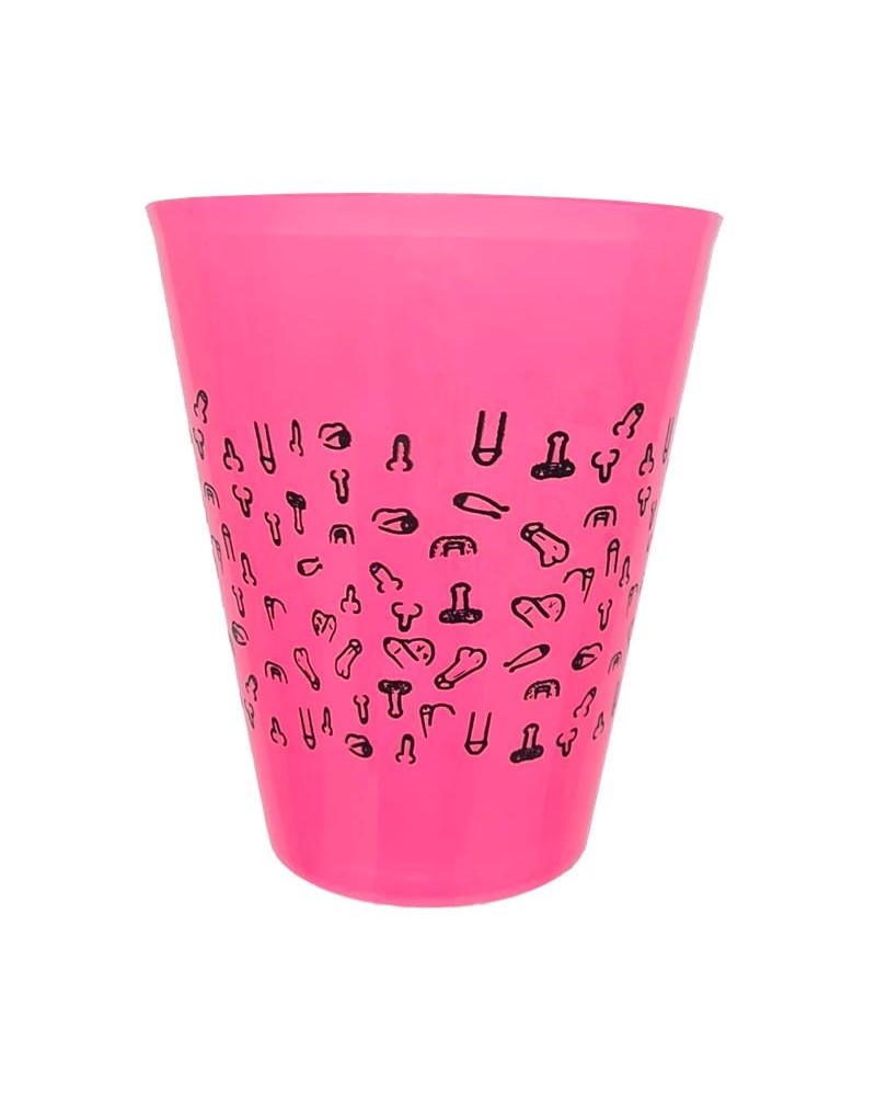 plastic cup with penis fuscia 500ml