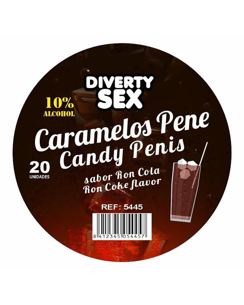 20 penis-shaped candies ron cola flavor