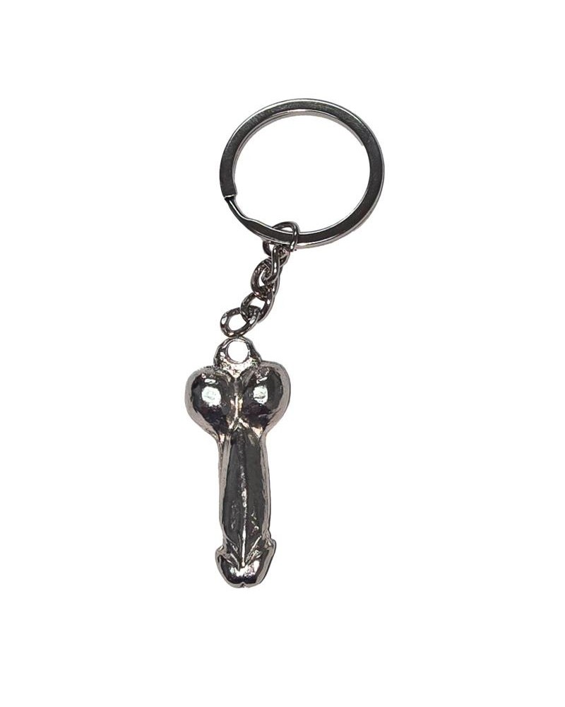 penis-shaped metal keychain