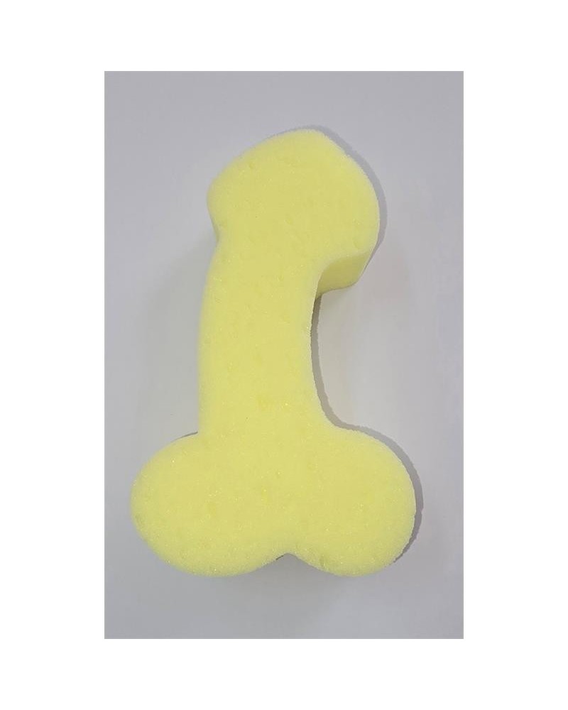 bath sponge penis-shaped yellow