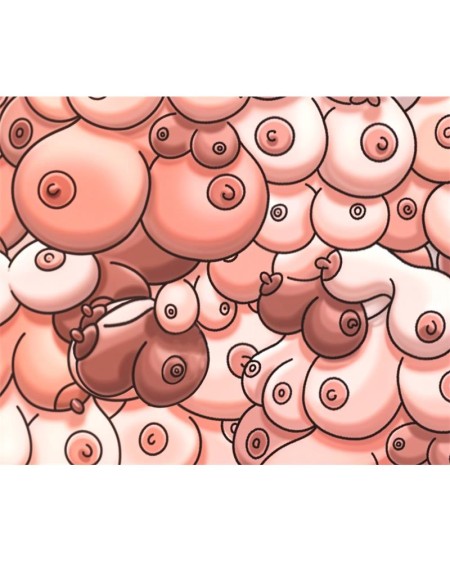 rectangular pc mat breast design 22 x 18 cm