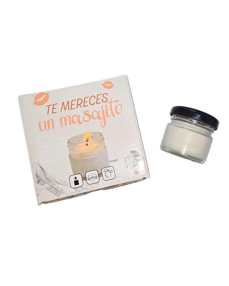 strawberry-scented massage candle