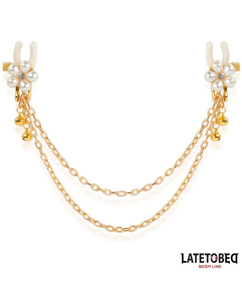 rearl nipple clamps with chain