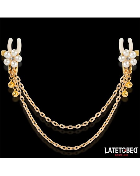 rearl nipple clamps with chain