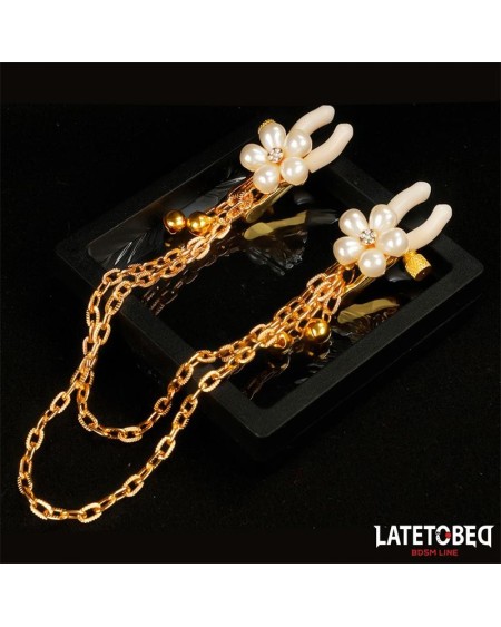 rearl nipple clamps with chain