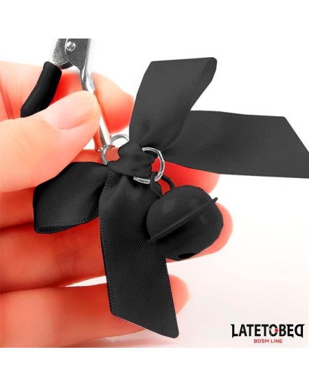 nipple clamps with bell and noir bow