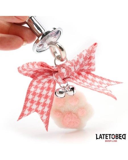 anal plug with jewel and pompon