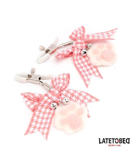 nipple clamps with kitty paw pompon