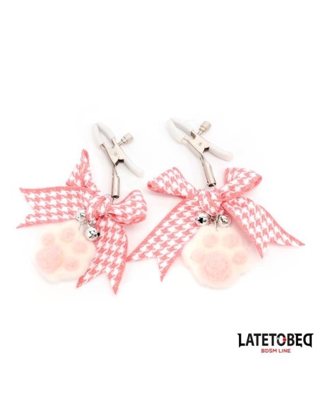 nipple clamps with kitty paw pompon